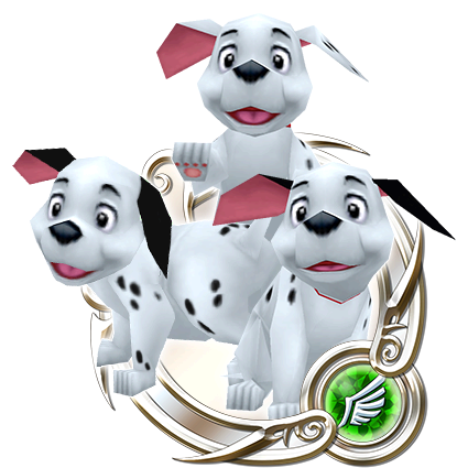 101 Dalmatians Three Of The Ninety-nine Puppies Living - Three Puppies Cartoon (425x425), Png Download