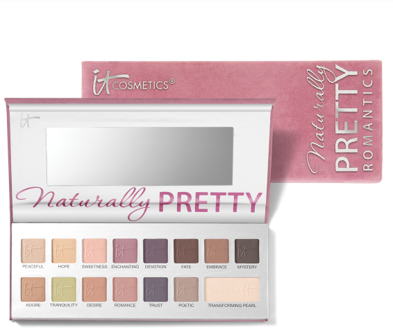 It Cosmetics Naturally Pretty Romantics Palette Review, - Cosmetics The Romantics Naturally Pretty Matte Eye (565x647), Png Download