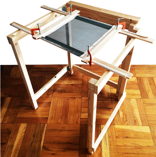Diy Scroll Frame Embroidery Clamp Bar Luxury Tambour - Tambour Beading Frame (533x554), Png Download