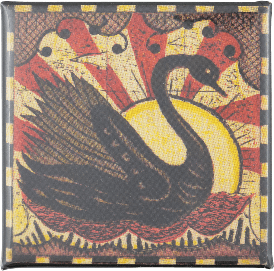 Tony Fitzpatrick Black Swan Art Button Museum - Black Swan (1000x986), Png Download
