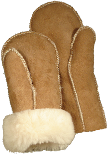 Sheepskin Mittens (450x337), Png Download