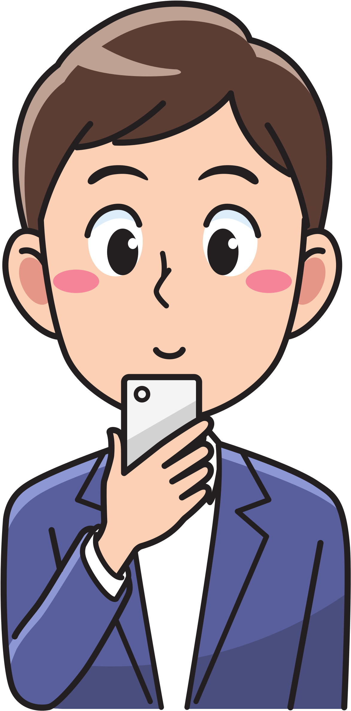 This Free Icons Png Design Of Man Using A Smartphone (1200x2400), Png Download