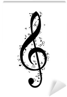 G-clef Made Of Little Music Notes Vector Wall Mural - Music Note Icon Png (400x400), Png Download