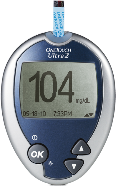 Lifescan Onetouch Ultra®2 Blood Glucose Monitoring - Onetouch Ultra 2 (898x732), Png Download