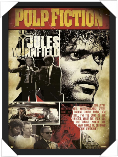 #807 - Pulp Fiction Vincent Vega Poster (500x500), Png Download