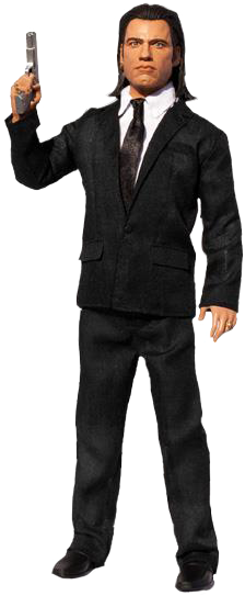 Vincent Vega 13” Explicit Talking Action Figure - Pulp Fiction Action Figure (236x564), Png Download