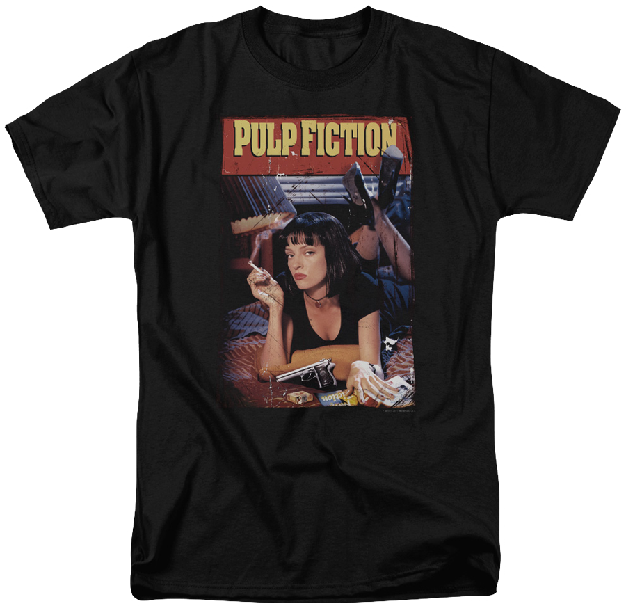Poster Pulp Fiction T-shirt - Pulp Fiction Poster (900x871), Png Download