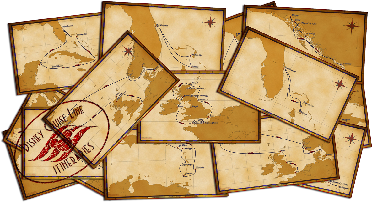 Disney Cruise Line Announces Fall 2017 Itineraries - Disney Cruise Line Maps (1200x650), Png Download
