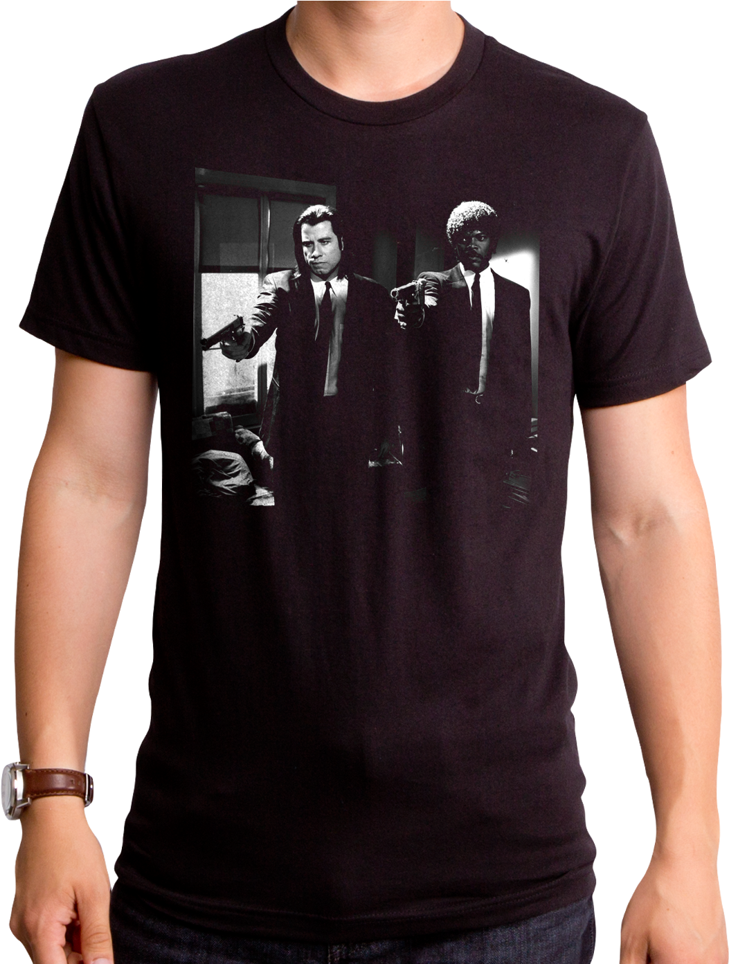 Pulp Fiction Vincent And Jules T-shirt - Jesus Ill Be Back Shirt (1392x1392), Png Download