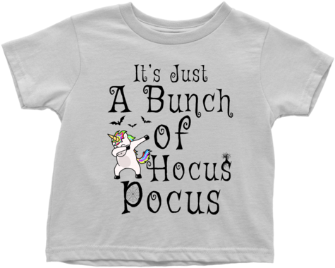 It's Just A Bunch Of Hocus Pocus Dabbing Unicorn Black - Unicorn Christmas Shirt (480x480), Png Download