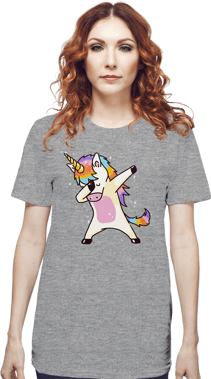 Dabbing Unicorn - Women's Dabbing Unicorn Shirt Dab Hip Hop Magic Girl (930x1322), Png Download