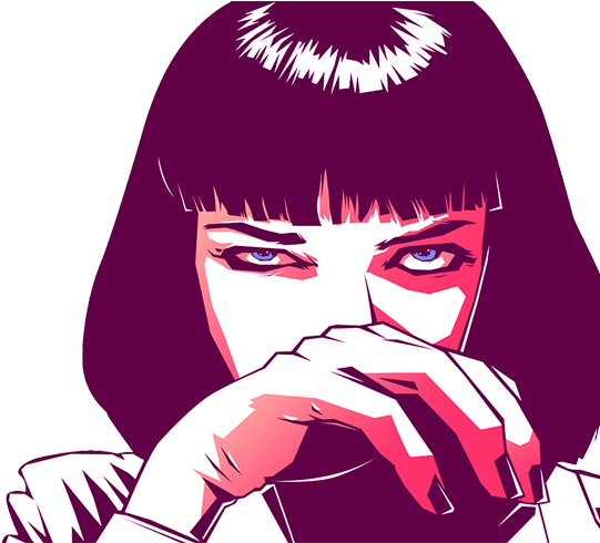 Filter[filter] Mia Wallace - Pulp Fiction Classic Movie Poster Uma Thurman - W10283 (1080x1920), Png Download