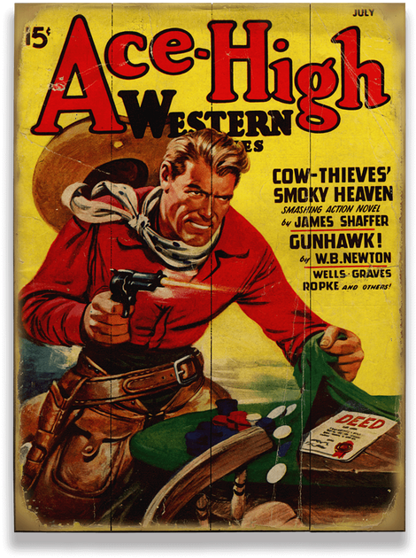Ace-high Western Pulp Fiction Series Sign - Ace-high Western Sign (730x730), Png Download