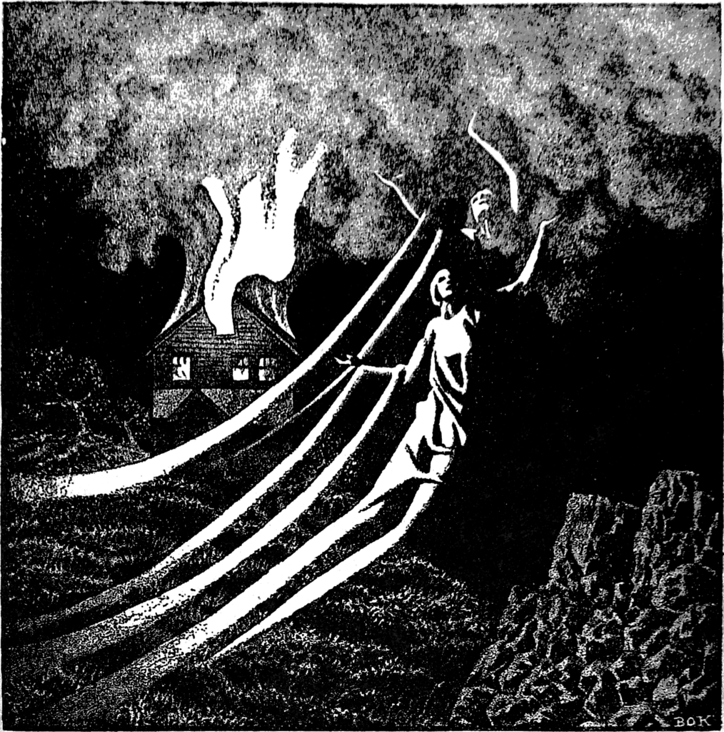 600px Weirdtalesv36n1pg085 Half Haunted - Illustration (594x600), Png Download