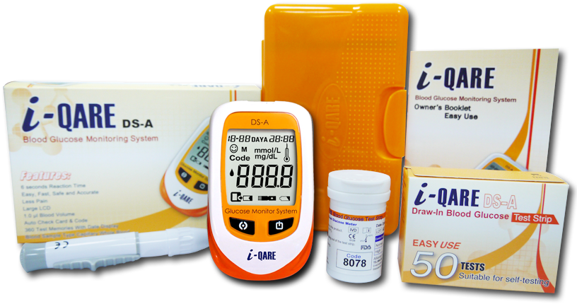 Ds-a Blood Glucose Monitoring Systrm - Glucose Meter (819x475), Png Download