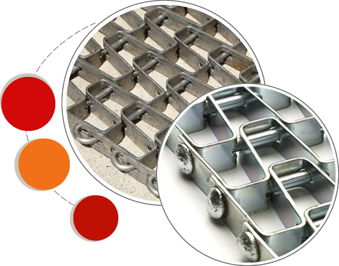 Flat Wire Conveyor Belting With Two Different Edges - Conveyor Belt (490x384), Png Download