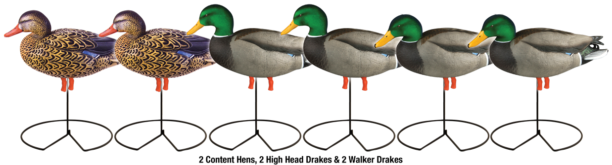 Avery Pro Grade Mallard Fb W/ Flocked Heads Harvest - Greenhead Gear Pg Fb January Mallards/harvester Pack (1280x828), Png Download
