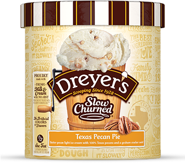 Texas Pecan Pie - Texas Pecan Pie Ice Cream (360x350), Png Download