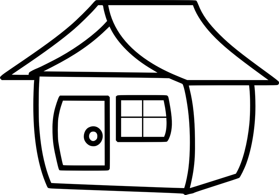 Png House Black And White Transparent House Black And - H Is For House Worksheet (960x672), Png Download