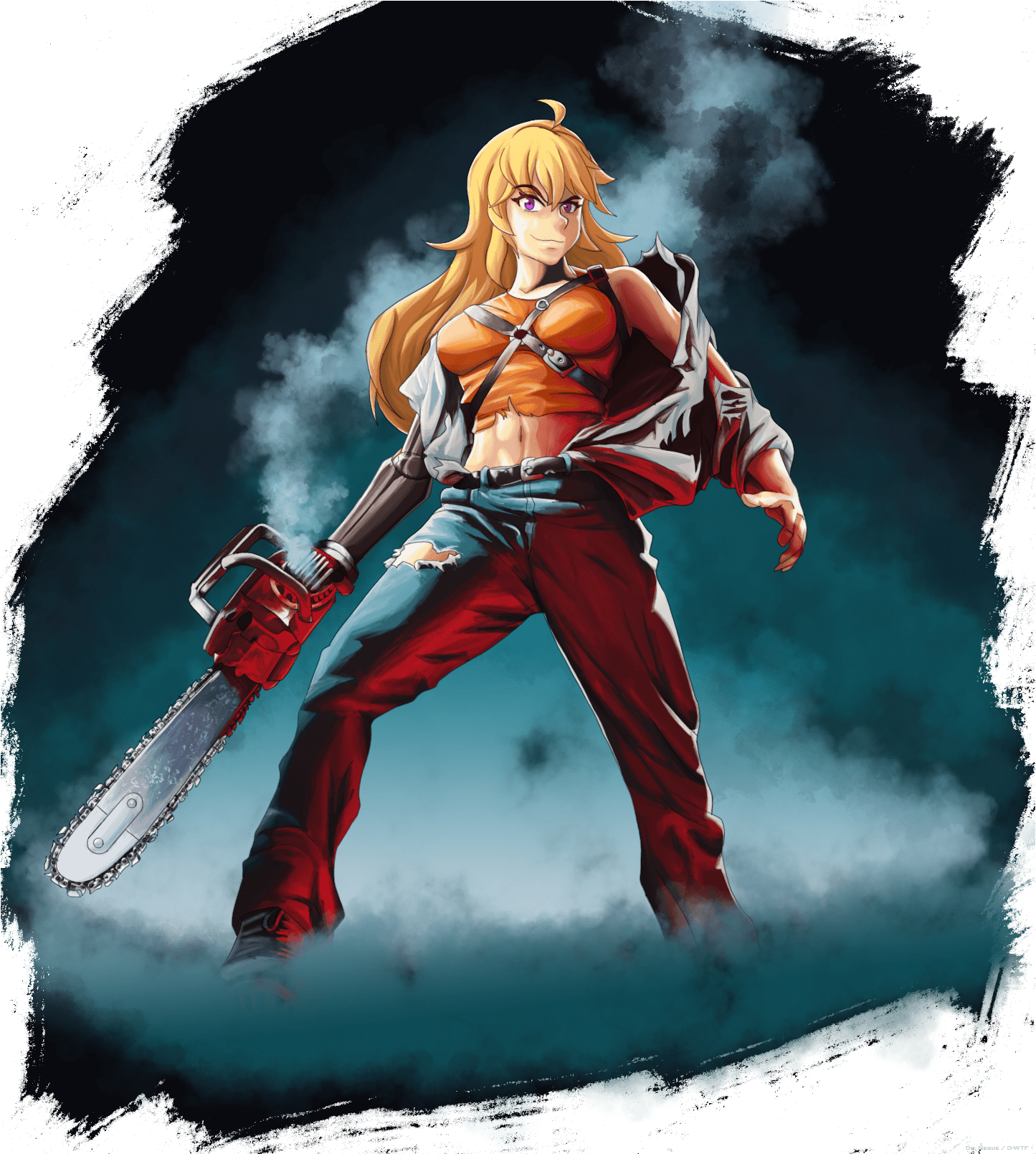Evil Dead Rwby = Obvious Chainsaw Arm Yang Seriously, - Anime (1280x1373), Png Download