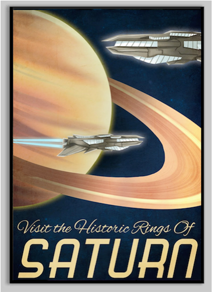 Road Trip Around The Rings Of Saturn - Planet Posters (1600x1000), Png Download