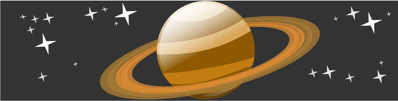 Saturn Planet Stars - Saturn (1280x640), Png Download