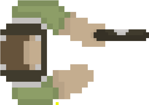 Player W/ M1911 - Pixel Art (830x360), Png Download