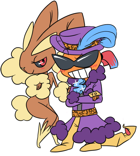 By Pace Eterna-d3cutq9 - Pokemon Lopunny And Scrafty (566x616), Png Download
