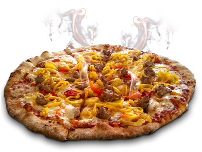 Steaming Pizza - Pizza Tugos (400x323), Png Download