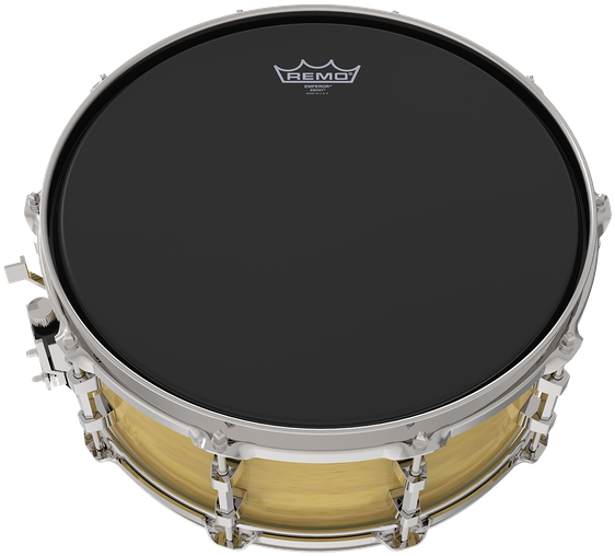 Emperor® Ebony® Image - Black Remo Ebony Pinstripe Snare (600x600), Png Download