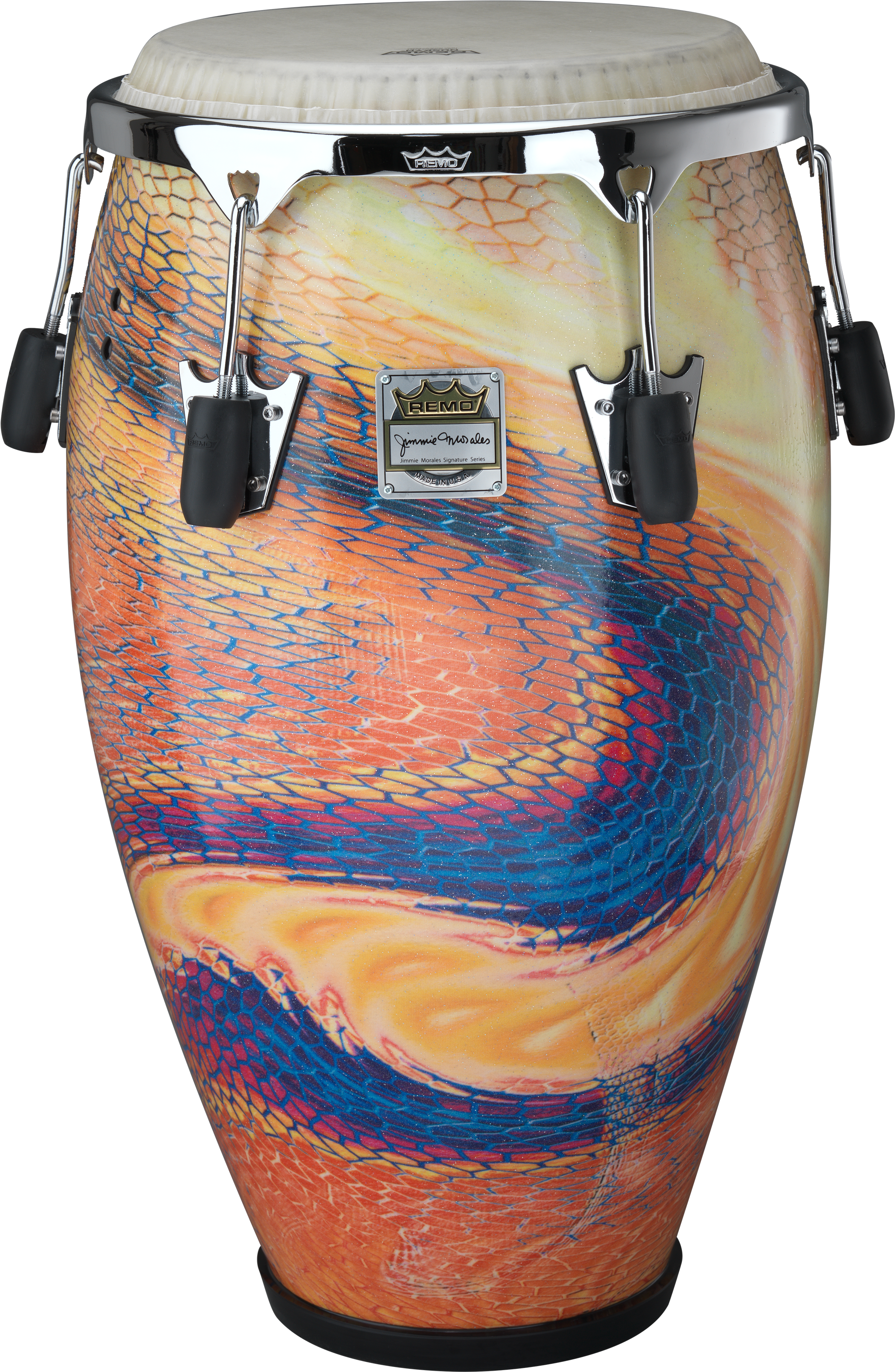 Remo Valencia Jimmie Morales Conga Drum-serpentine (3300x3300), Png Download
