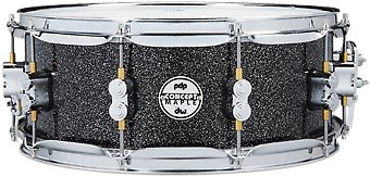 Chrome Hardware - Dw Pdp 14"x5,5" Black Wax Snare (350x350), Png Download