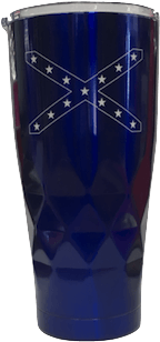 20oz Blue Confederate Flag Geometric Tumbler - Blue (369x369), Png Download