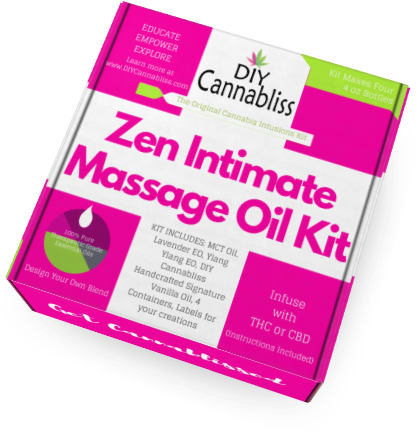 Zen Intimate Massage Oil Kit By Diy Cannabliss - Massage (600x600), Png Download