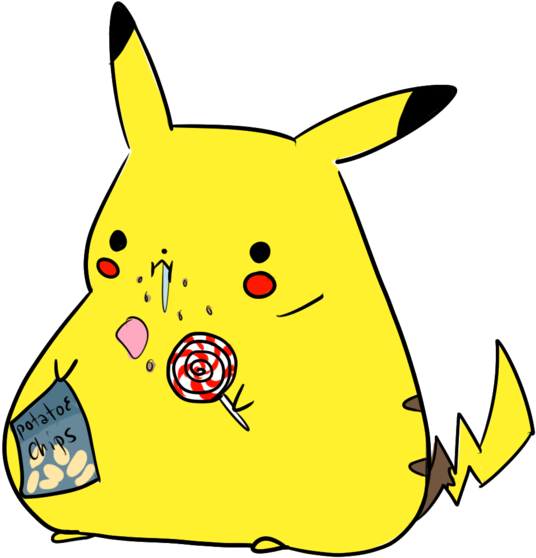 Fat Pikachu (600x601), Png Download