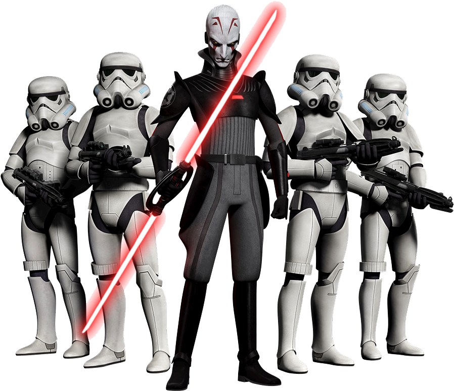 Inquisitor Stormtroopers - Fathead Star Wars The Inquisitor And Stormtroopers (922x801), Png Download