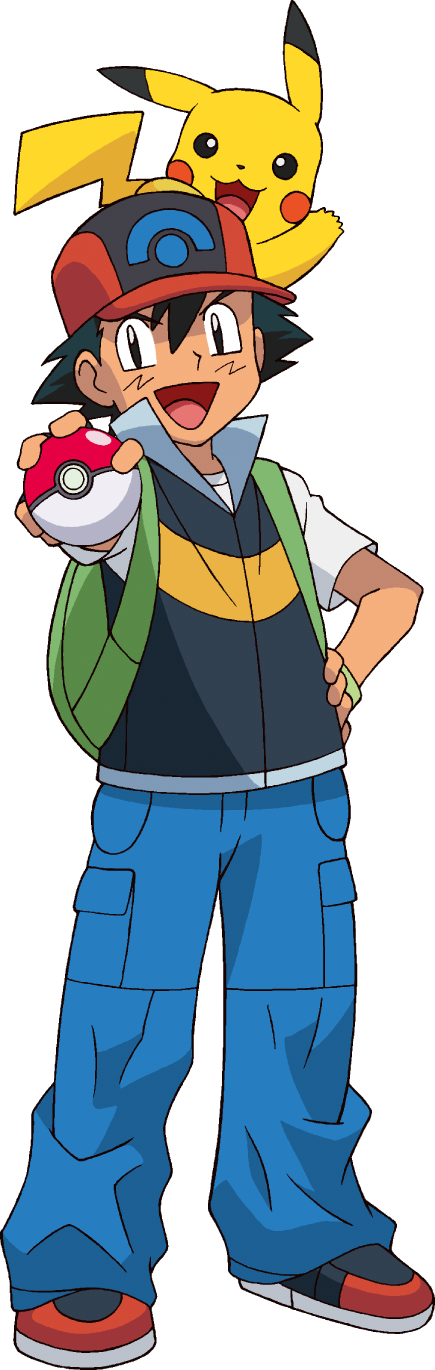 13402472560067 - Ash And Pikachu Png (435x1370), Png Download