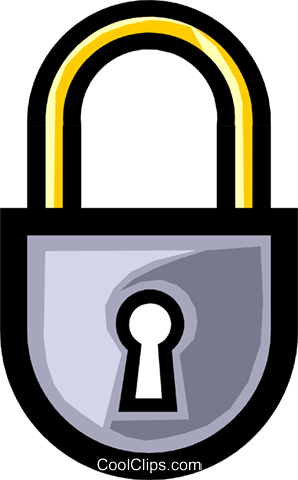Symbol Of A Lock Royalty Free Vector Clip Art Illustration - Lock (298x480), Png Download