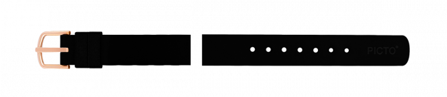 Black Silicone Strap, 12 Mm - Watch Strap (650x279), Png Download