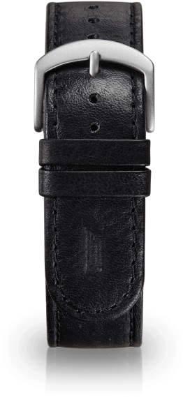 Leather Strap - Black-silver - Belt (600x600), Png Download