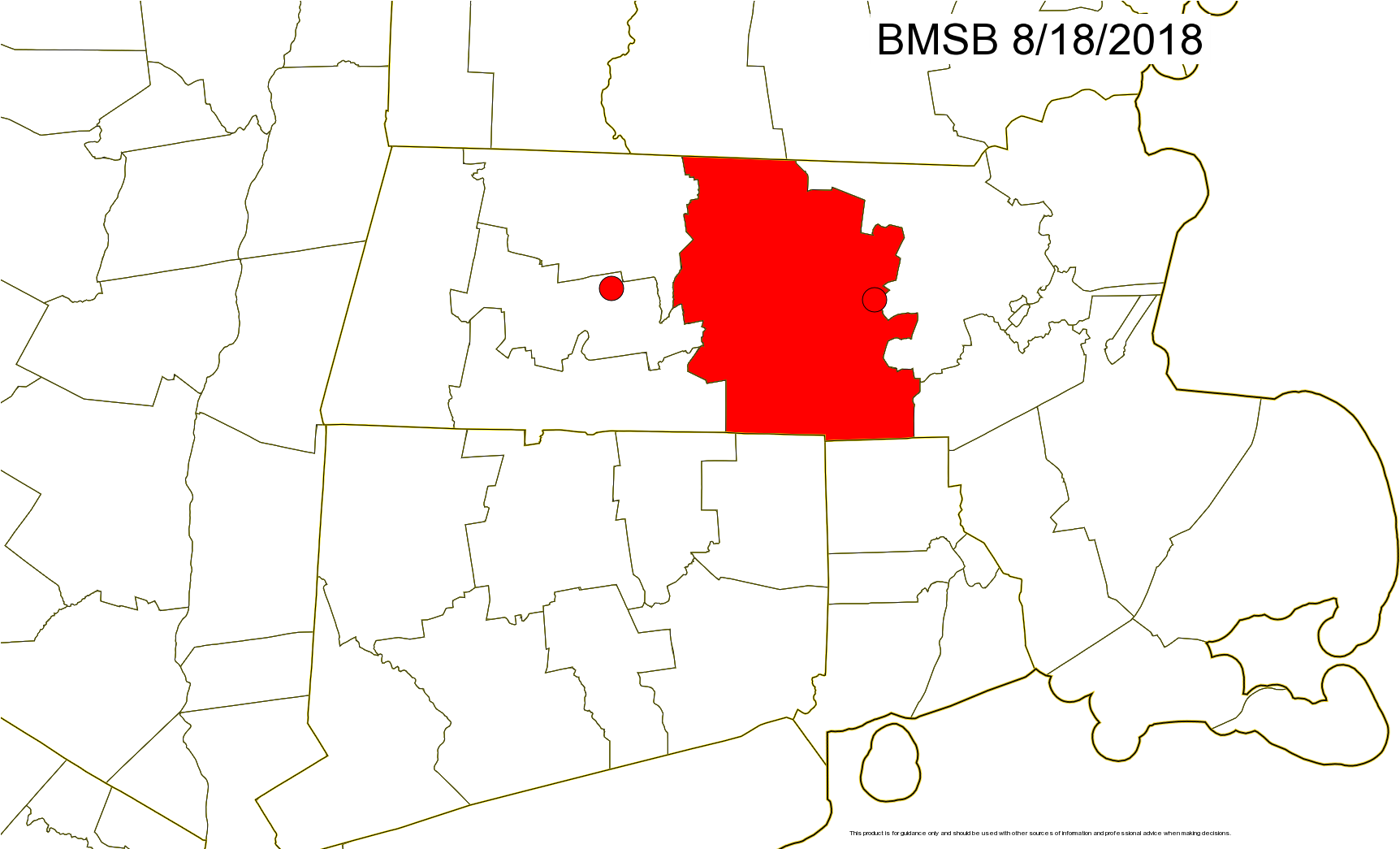 Ma Bmsb County Presence Map - Map Of Massachusetts (2560x1044), Png Download