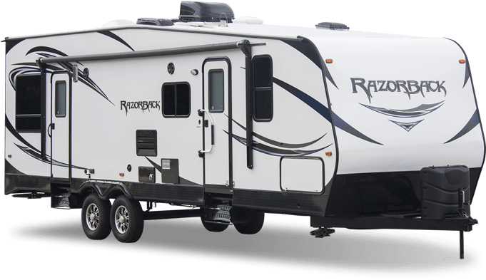 Razorback Toy Hauler By Dutchmen - Igo Rv (896x441), Png Download