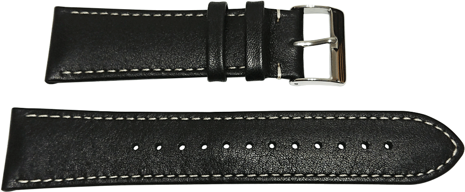 Leather Strap, Black - Strap (1000x449), Png Download