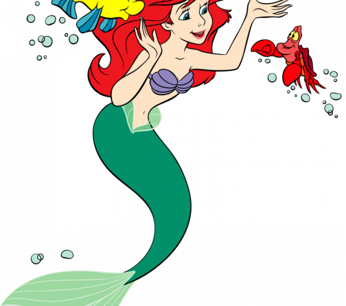 Little Mermaid Vector Free Download Collection Of Free - The Little Mermaid (678x600), Png Download