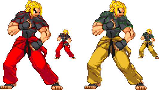 Some Sfv X Cvs2 Sprites Of Ken Masters' New Design - Ken Street Fighter V Sprite (555x374), Png Download