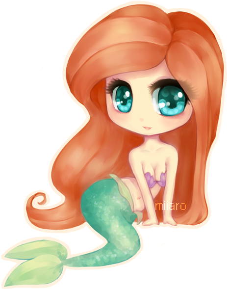 Ariel Fan Art - Ariel Anime Chibi (480x600), Png Download