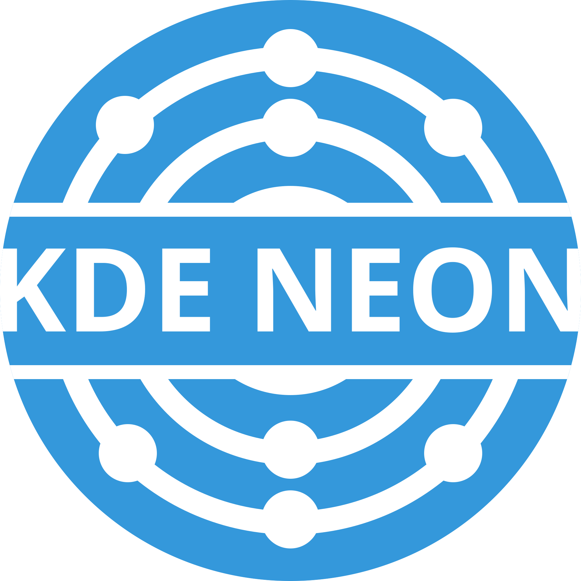 Neonroundtext - Kde Neon Logo Png (2000x2000), Png Download