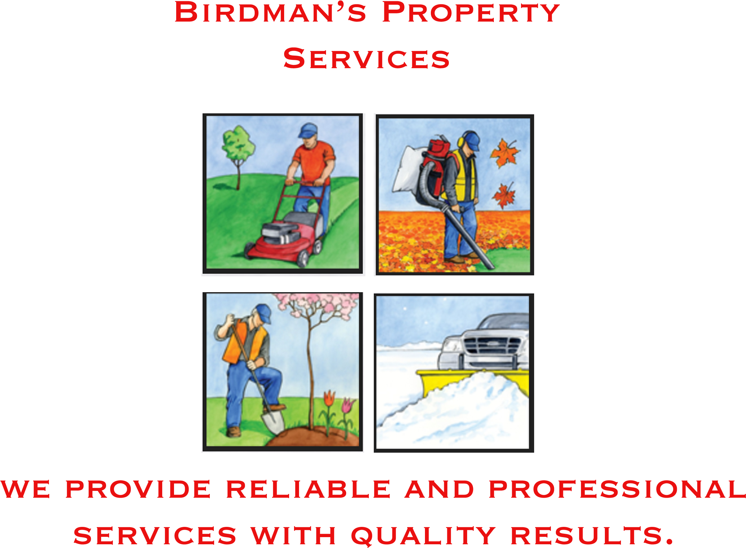Cropped Sbirds Logored Text Birdman's - Vistaprint White Lawn Care Two Tone Deluxe Classic (3000x2485), Png Download