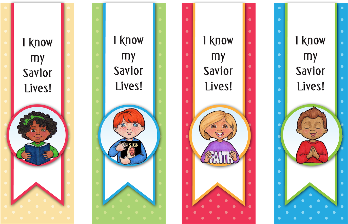 "i Know My Savior Lives" Book Marks - Art Activities (1600x1237), Png Download