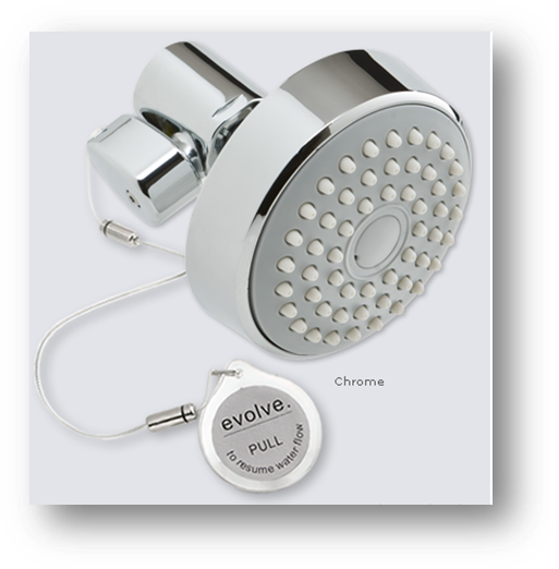 Evolve Shower Head Stock - Evolve Single Function Shower Head With Showerstart (522x531), Png Download